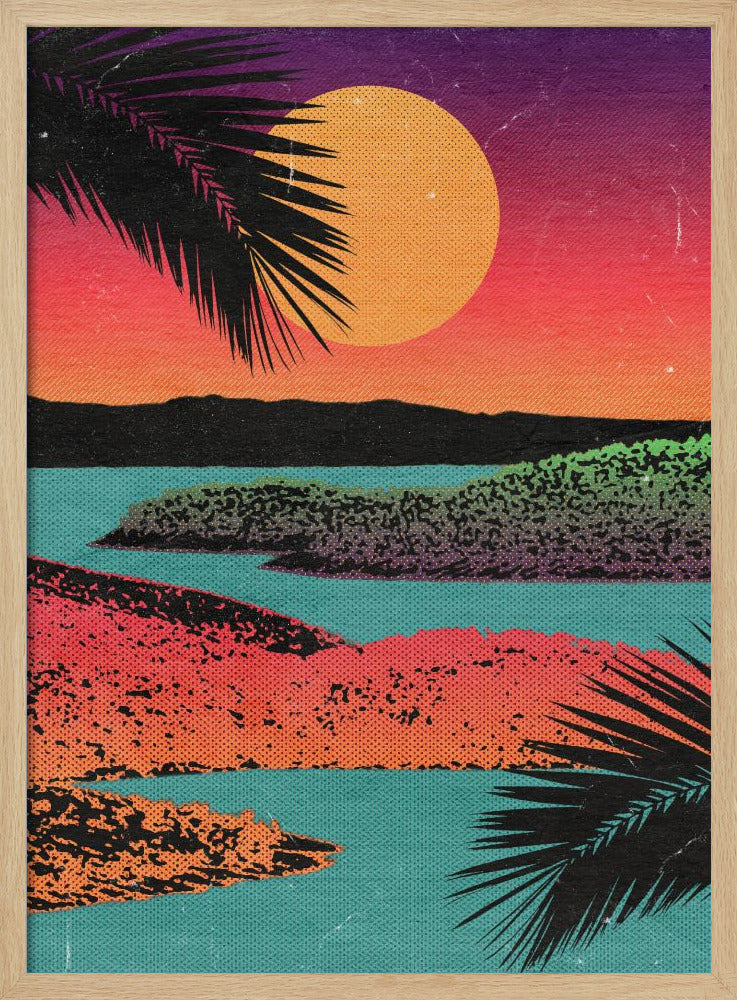 Retro-Sonnenuntergang | Poster
