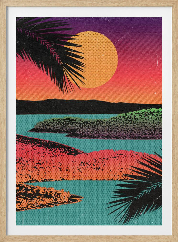 Retro-Sonnenuntergang | Poster