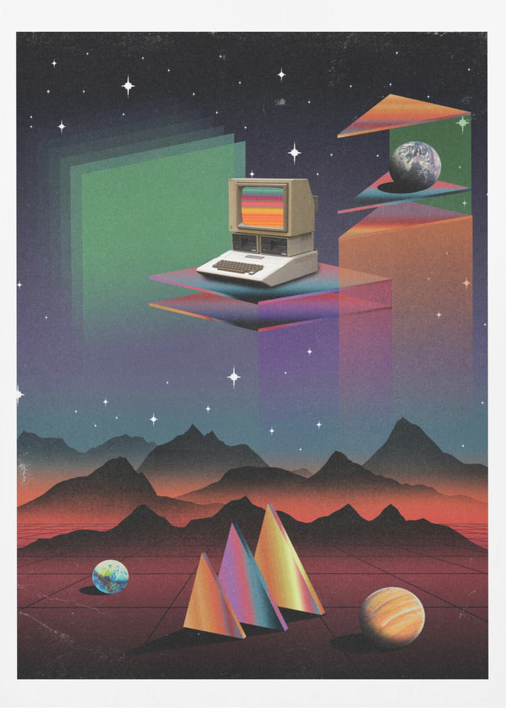 80er Jahre CRT-Computer | Poster