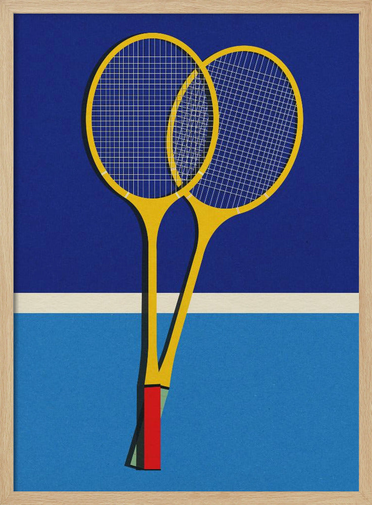 Badmintonschläger aus Holz | Poster