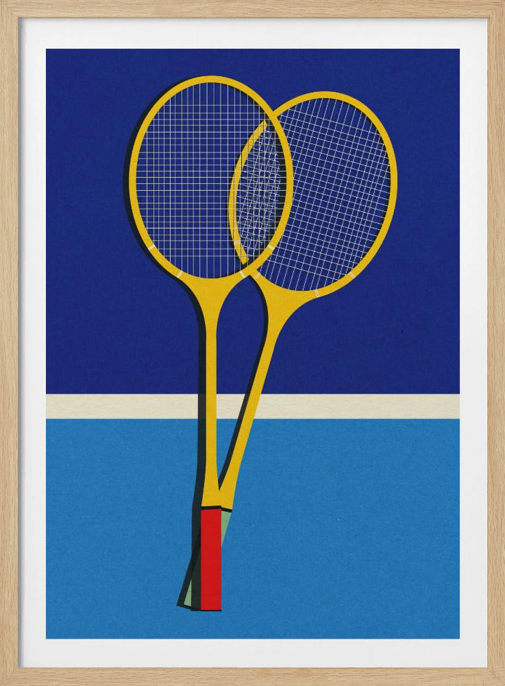 Badmintonschläger aus Holz | Poster