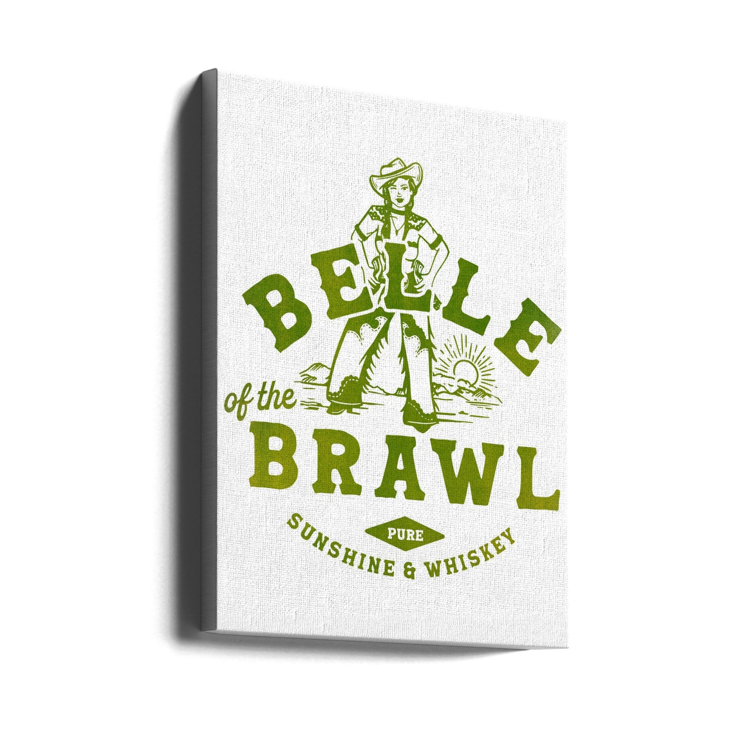 Belle Of The Brawl -cowgirl-seinätaide | Canvastaulut