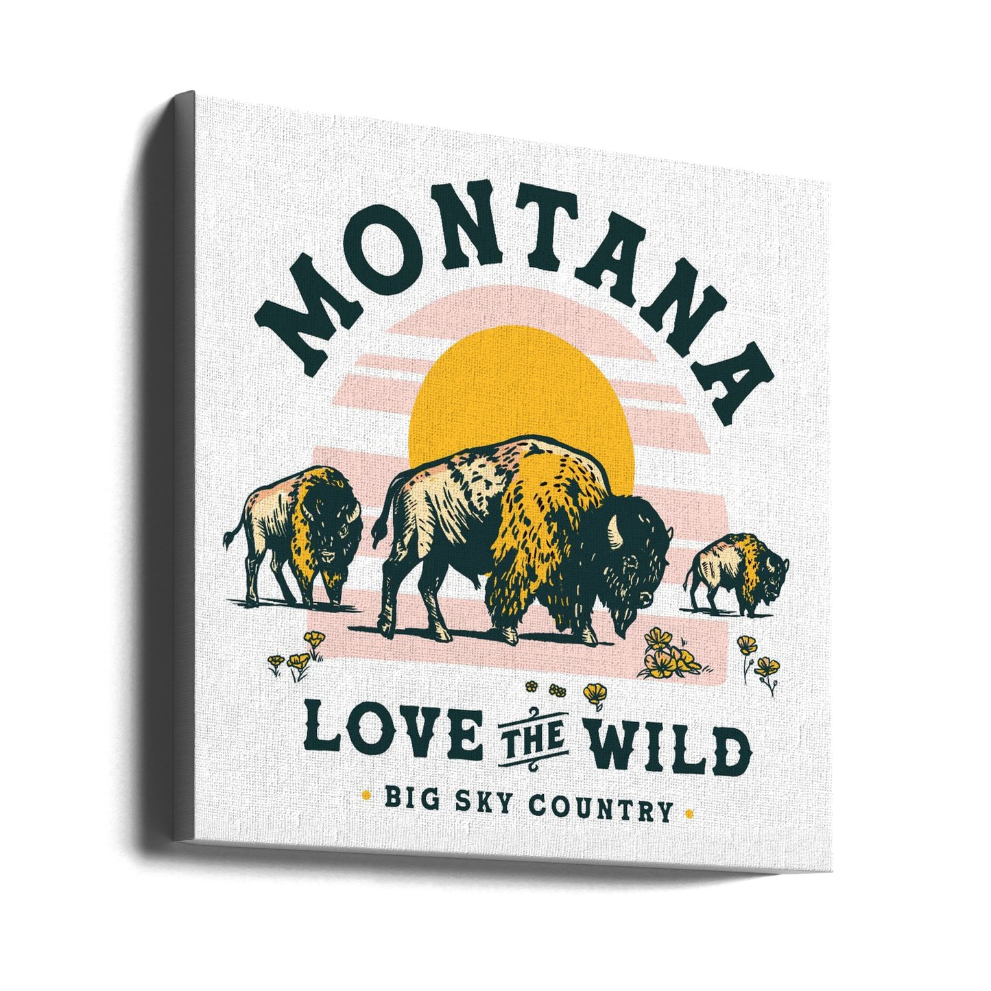 Sztuka bawołu w Montanie: Kochaj dzikość | Wydruki na łótnie