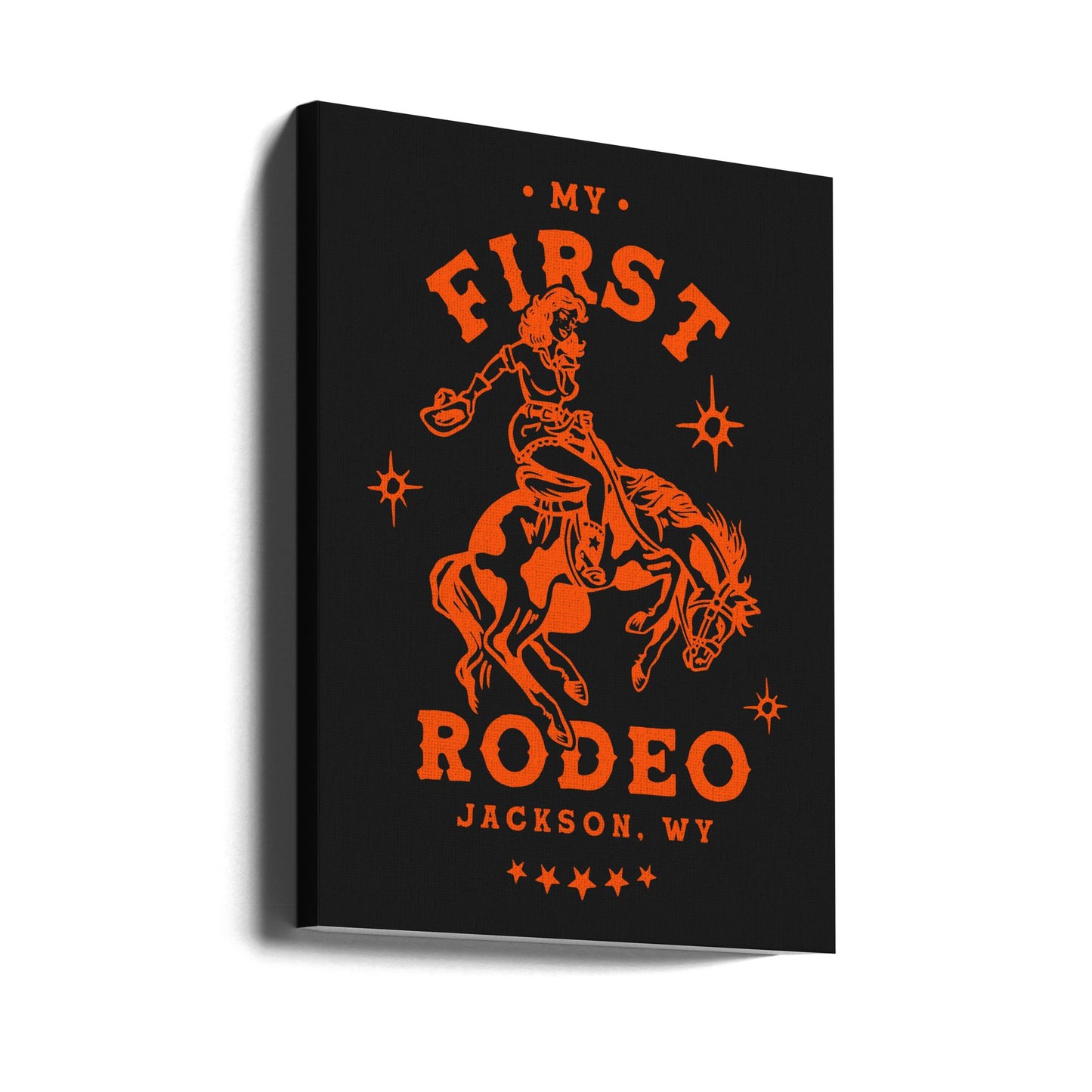 My First Rodeo Jackson Wyoming Horseback Cowgirl | Canvas