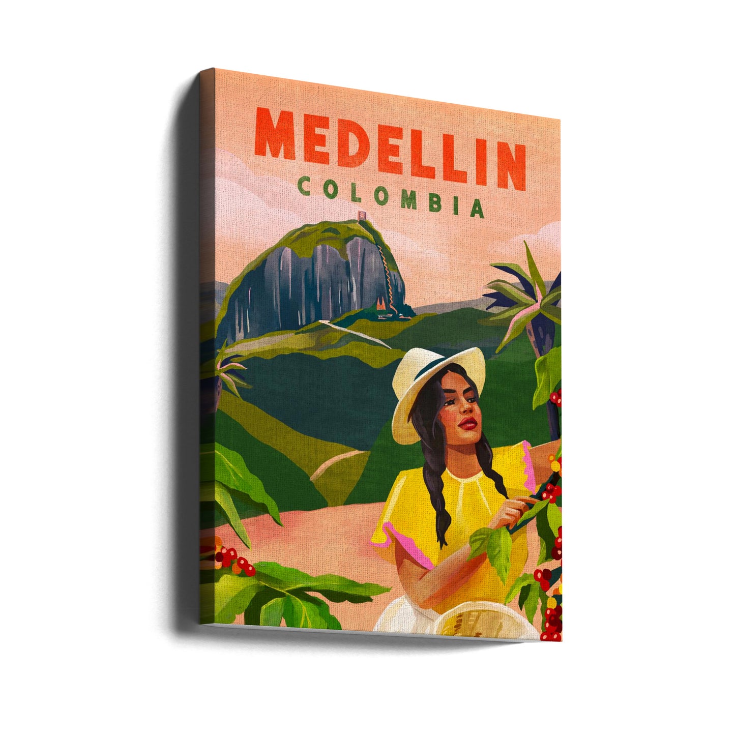 Medellin Colombia Travel Poster | Canvas