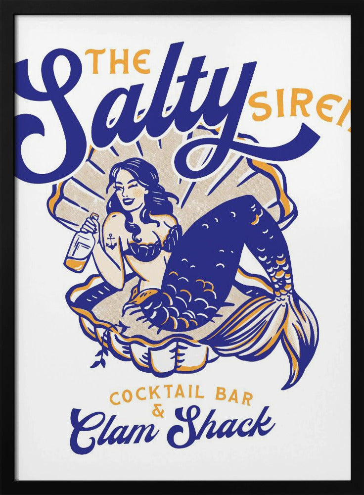 Salty Siren Cocktail Bar & Clam Shack Mermaid | Poster
