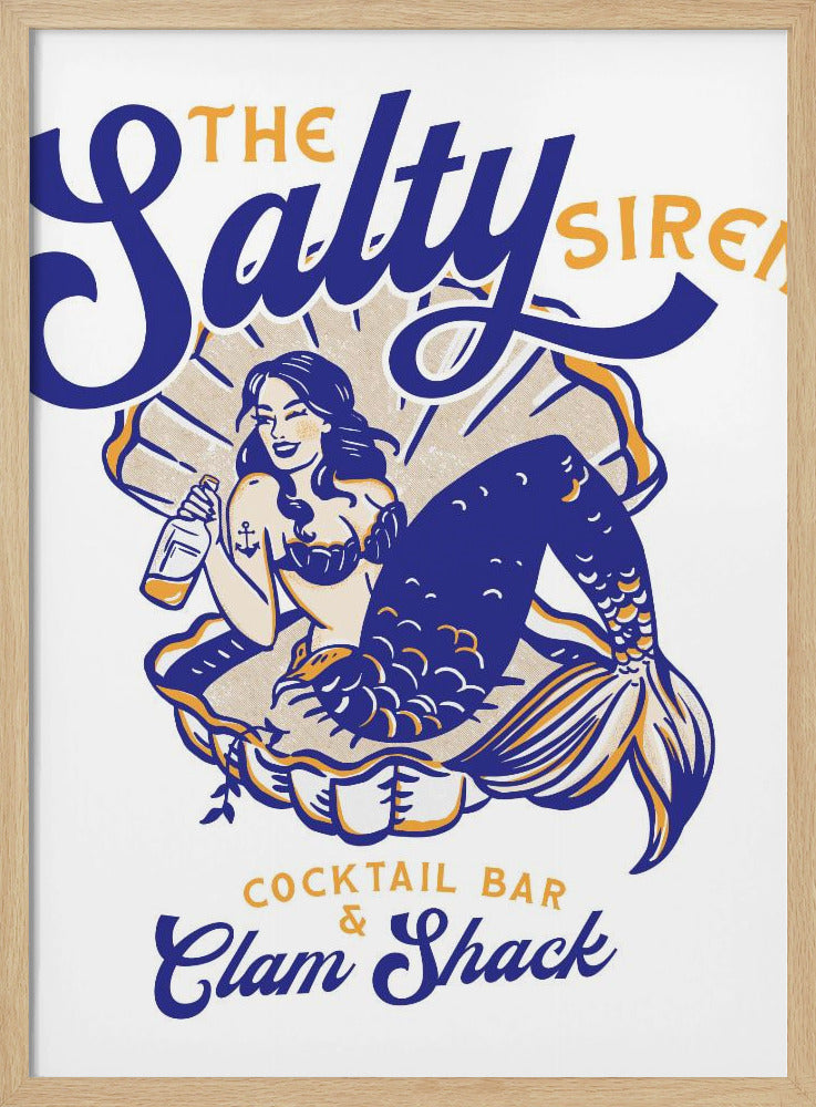 Salty Siren Cocktail Bar & Clam Shack Mermaid | Poster