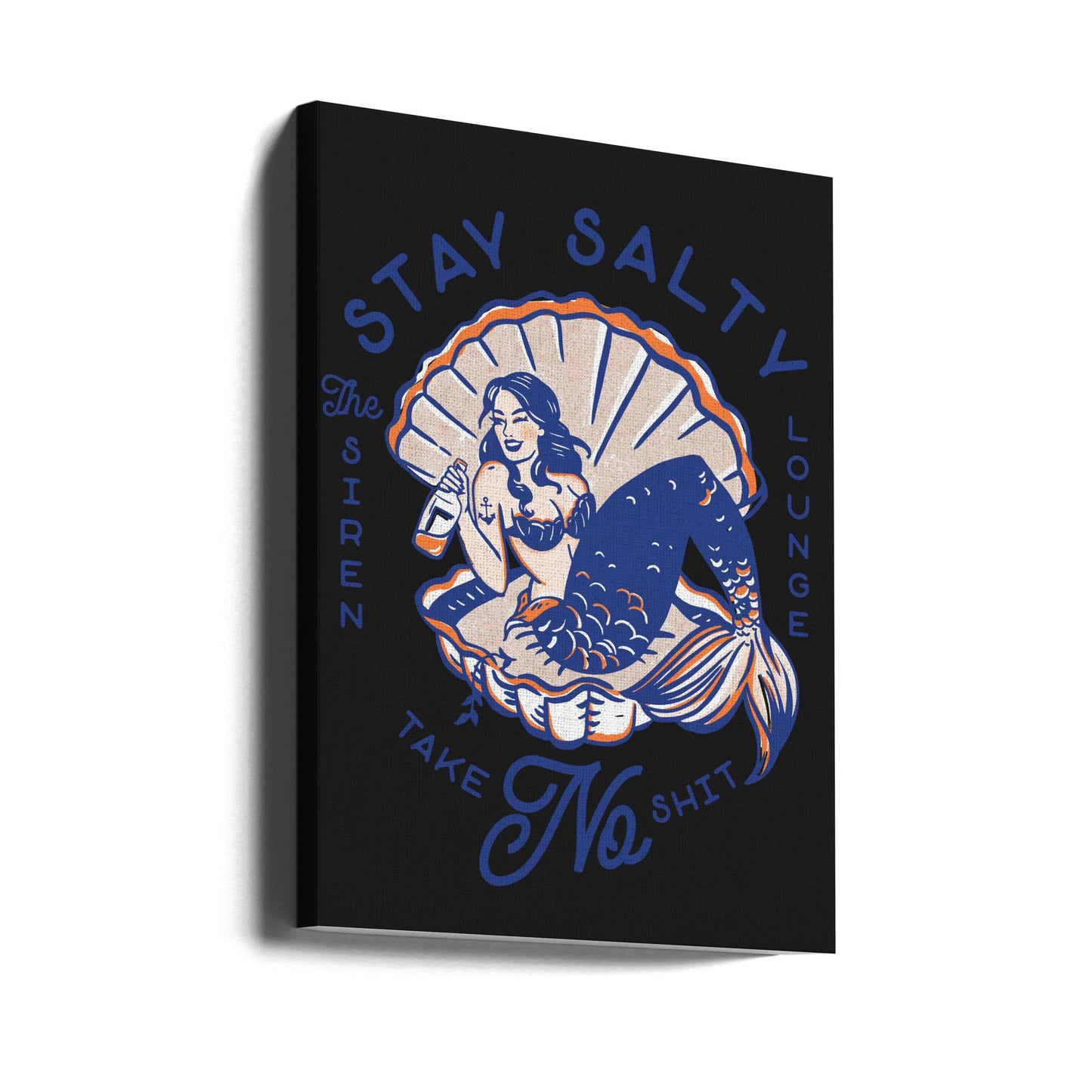 Stay Salty Siren Lounge Pin-Up Mermaid | Canvas