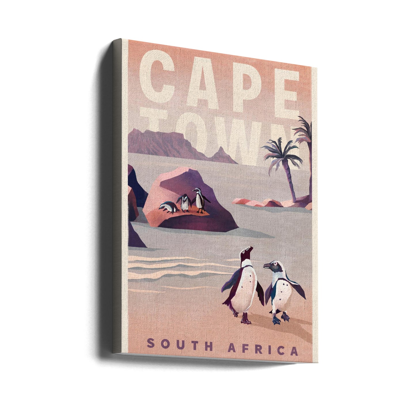 Cape Town South Africa Vintage Travel Art | Canvas