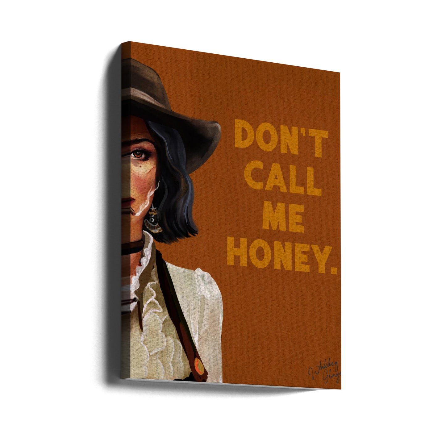 Don't Call Me Honey Badass Western Cowgirl Art | Canvas