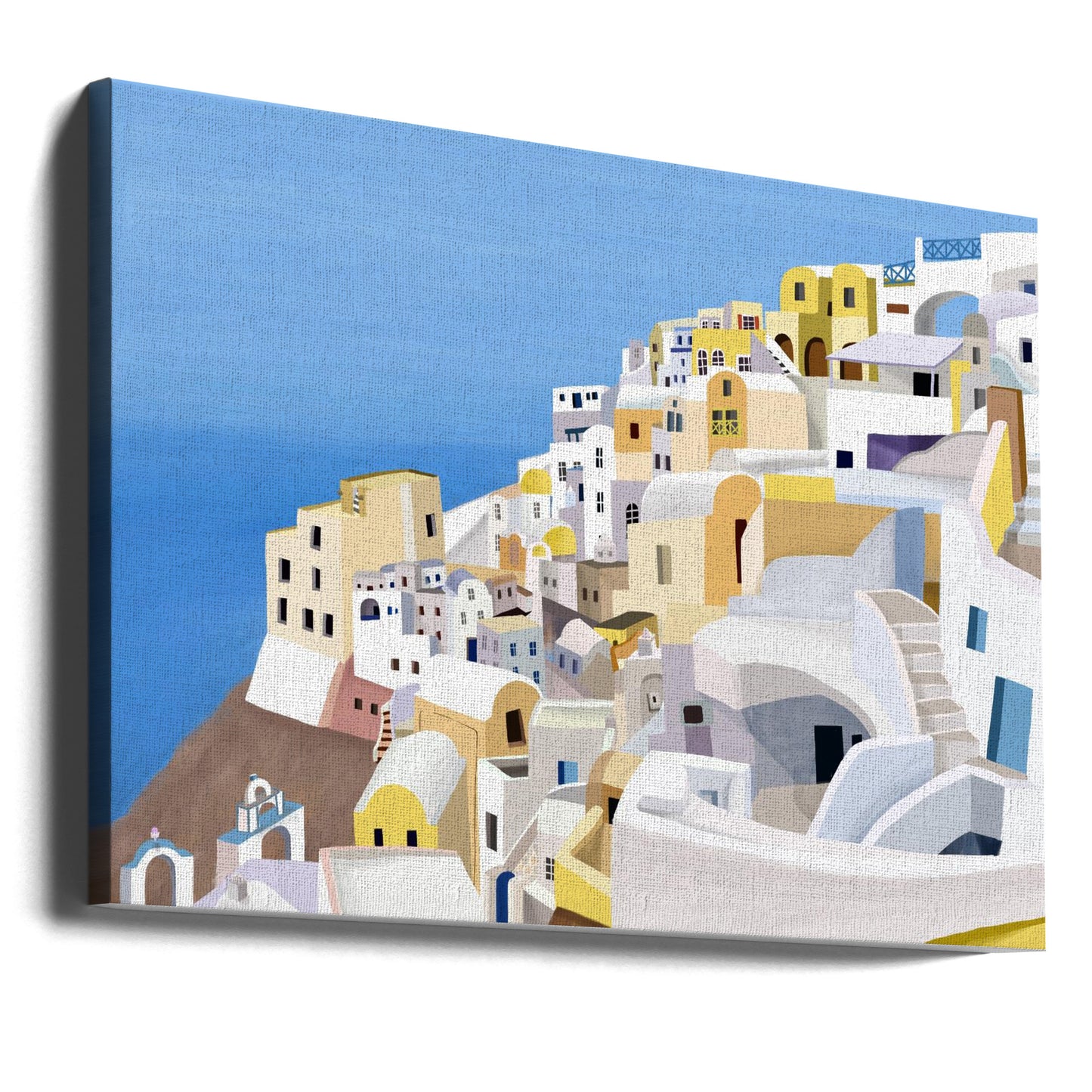 Santorini, Greece Cliff View by Artist Carla Daly | Canvas