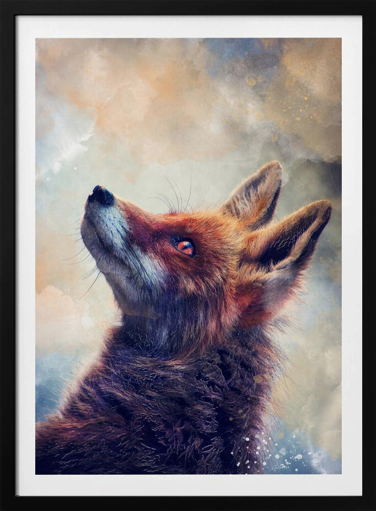 Tierfuchs Aquarell Tierkunst | Poster