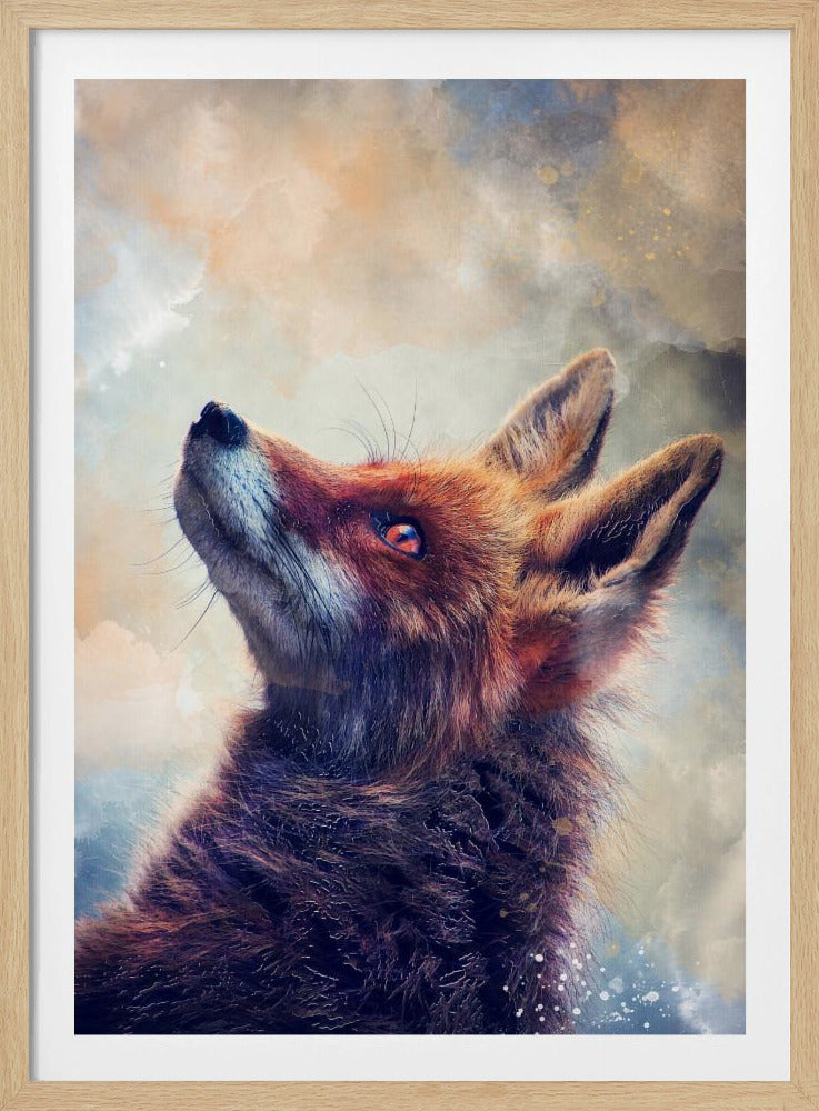Tierfuchs Aquarell Tierkunst | Poster