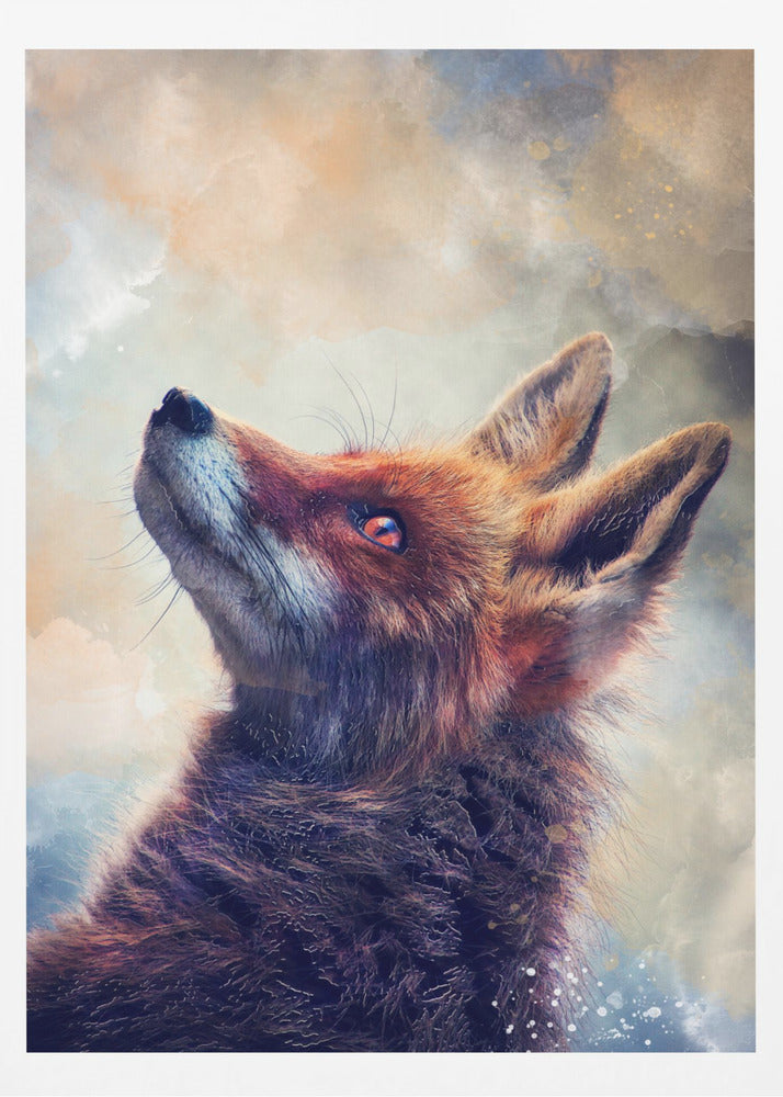 Tierfuchs Aquarell Tierkunst | Poster