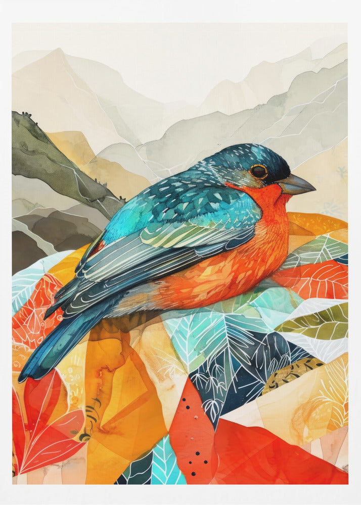 Vogel Aquarell Tier Kunst | Poster
