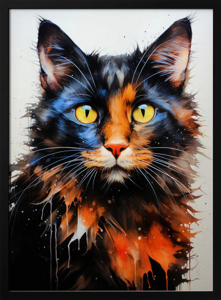 Katze Jack Aquarell Tierkunst | Poster