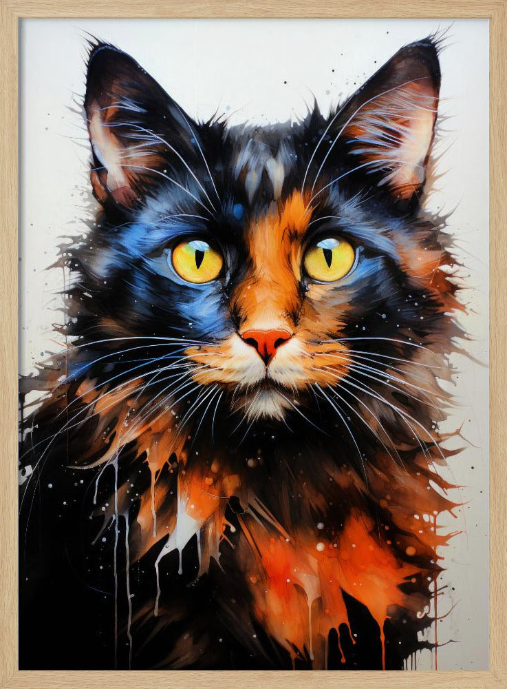 Katze Jack Aquarell Tierkunst | Poster