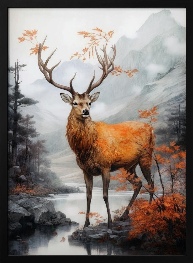 Hirsch Aquarell Tierkunst | Poster