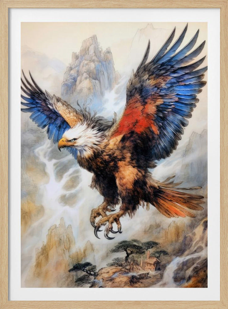 Adler Vogel Aquarell Tier Kunst | Poster