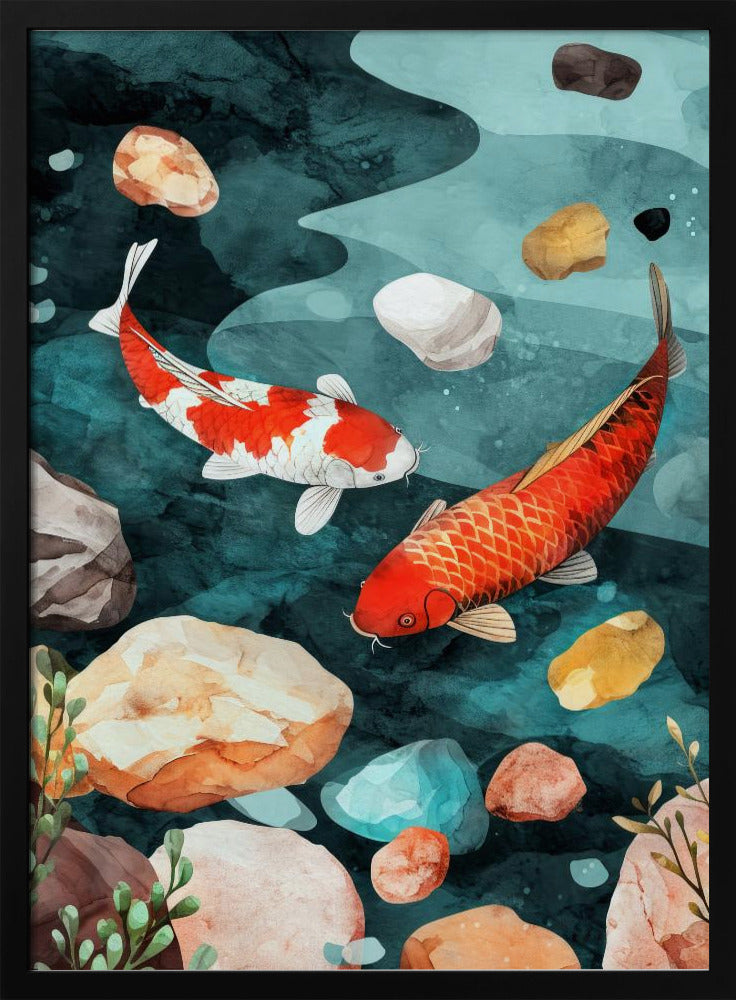 Fisch Aquarell Tier Kunst | Poster