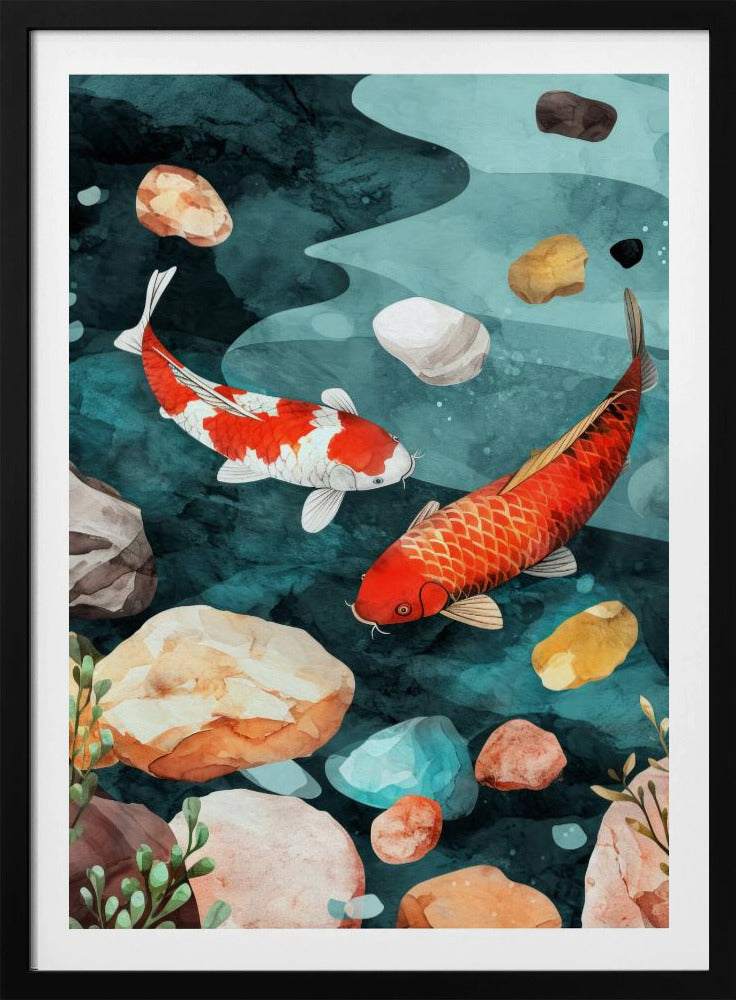 Fisch Aquarell Tier Kunst | Poster
