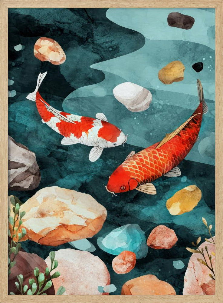 Fisch Aquarell Tier Kunst | Poster