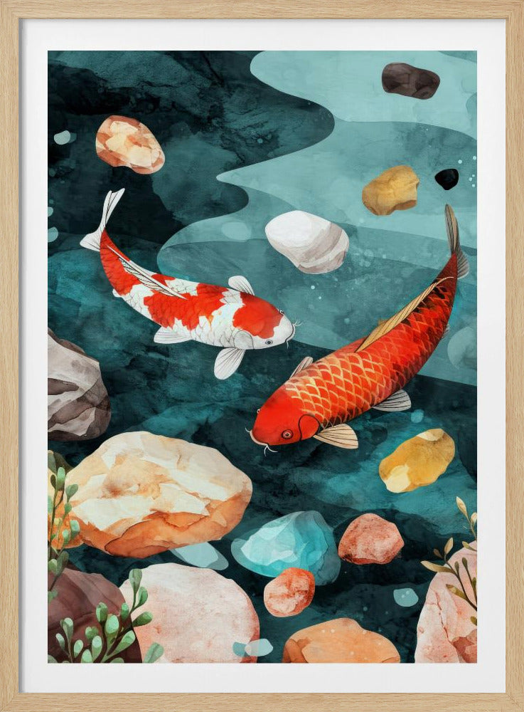 Fisch Aquarell Tier Kunst | Poster