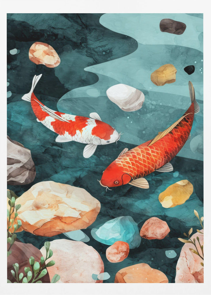 Fisch Aquarell Tier Kunst | Poster