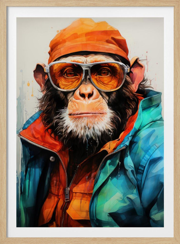 Gorilla Aquarell Tierkunst | Poster