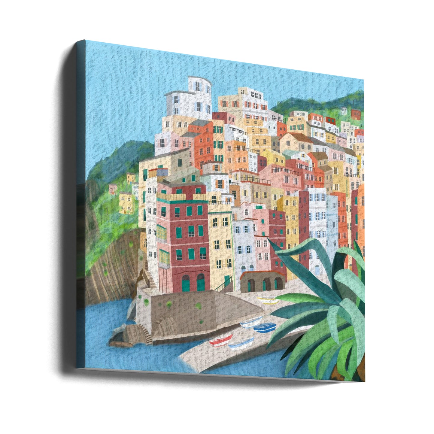 Riomagiore Coastal Village, Italy by Artist Carla Daly | Canvas