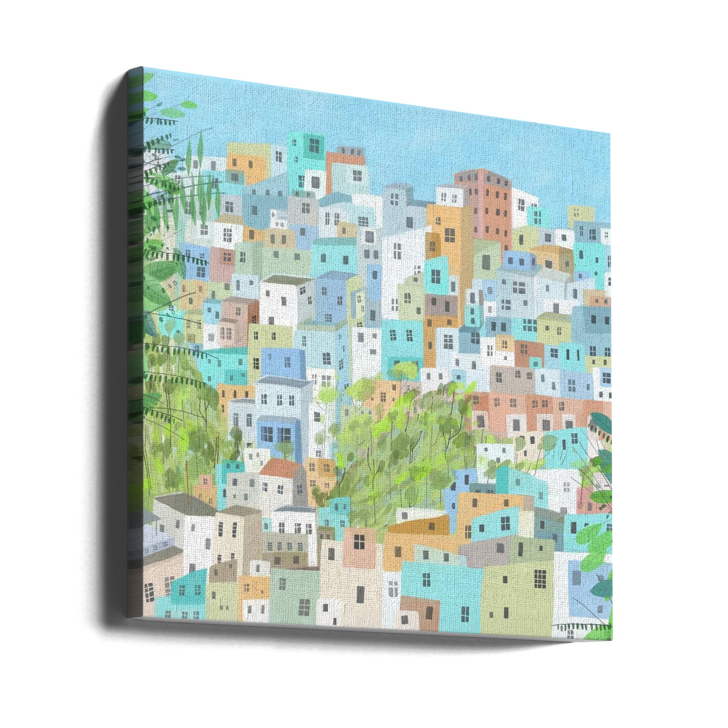 View Over the Rooftops of Rio de Janeiro by Artist Carla Daly | Canvas