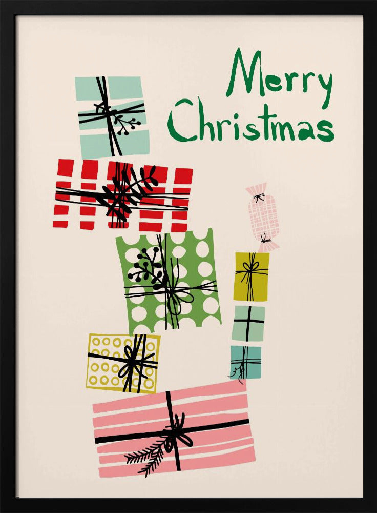 Wackeliger Stapel Weihnachtsgeschenke | Poster