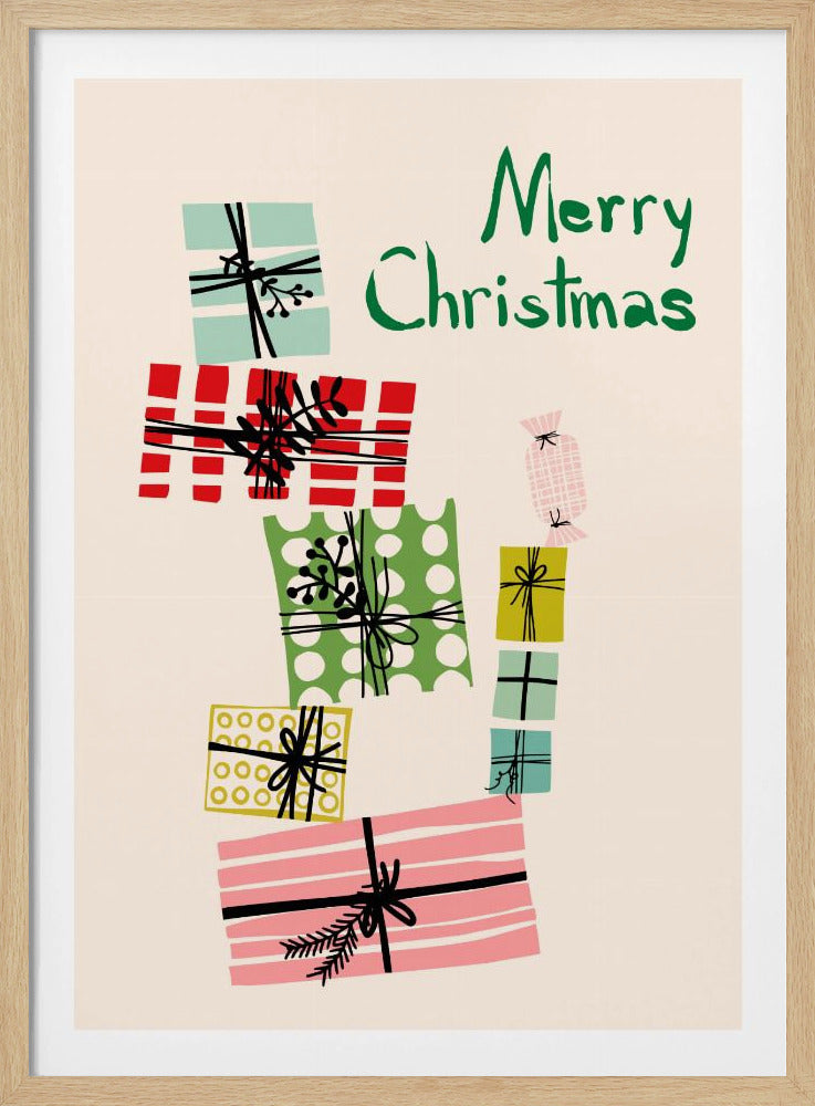 Wackeliger Stapel Weihnachtsgeschenke | Poster