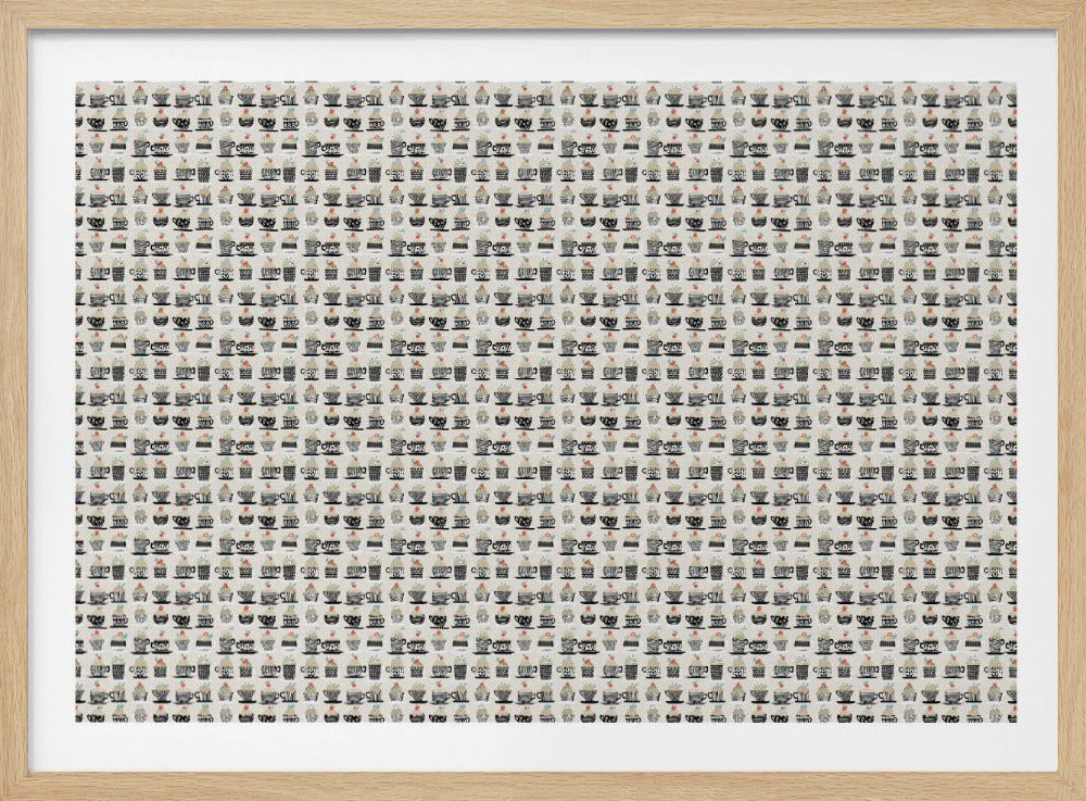Süße Cupcakes schwarzes Muster | Poster