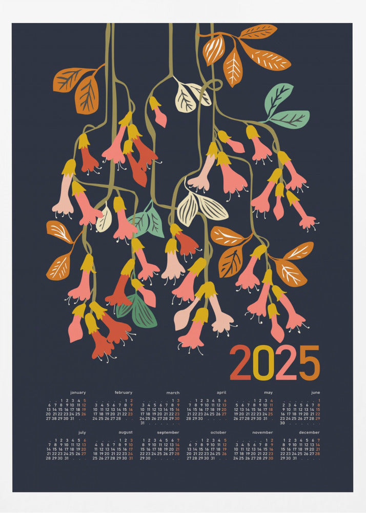 Kalender 2025 Fuchsia Blume | Poster