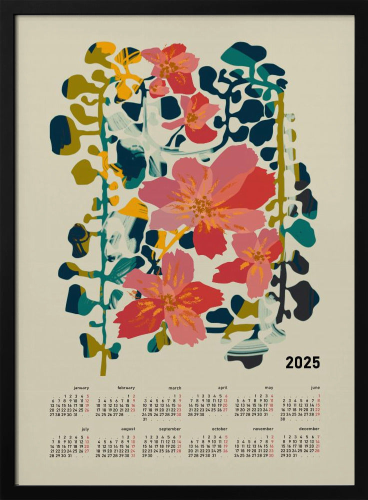 Kalender 2025 bunte Orchidee | Poster