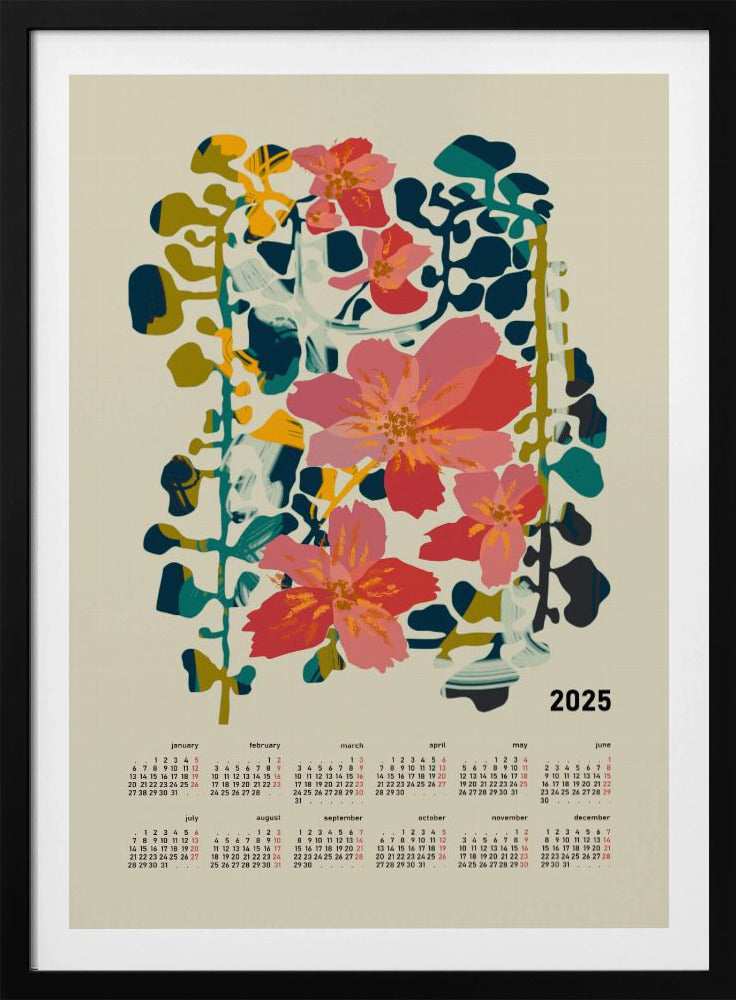 Kalender 2025 bunte Orchidee | Poster