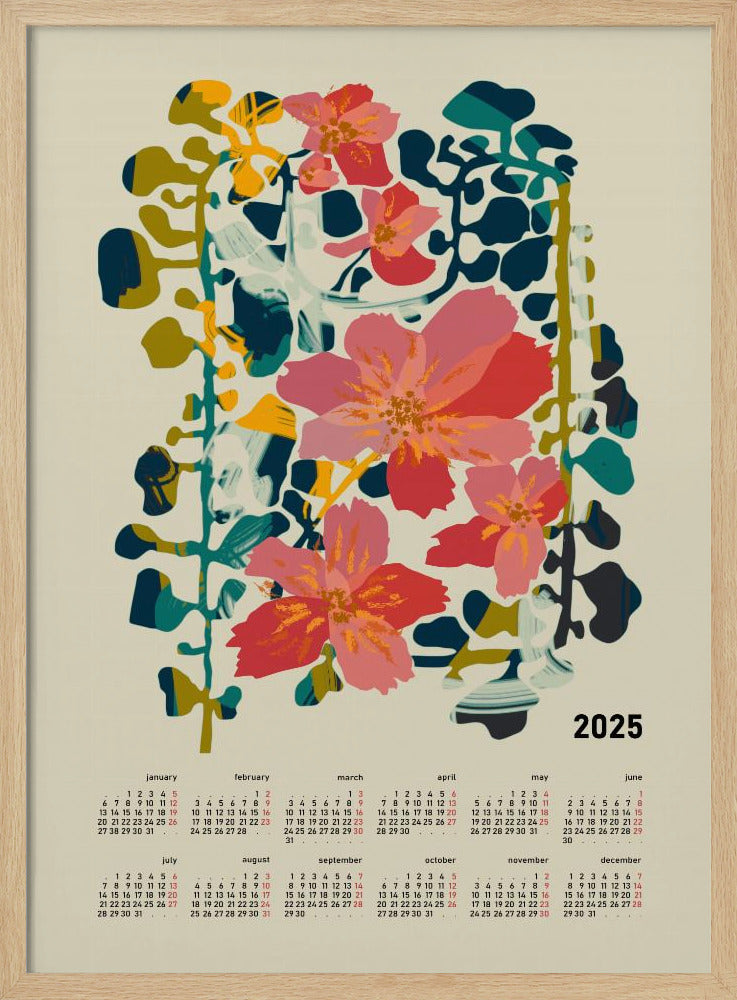 Kalender 2025 bunte Orchidee | Poster