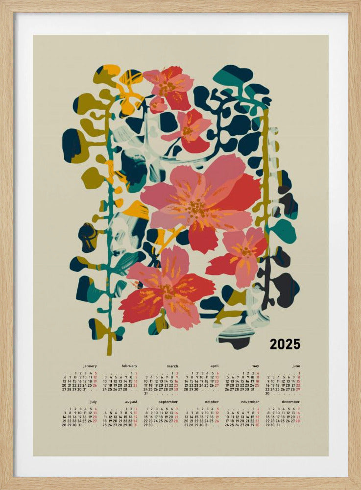 Kalender 2025 bunte Orchidee | Poster
