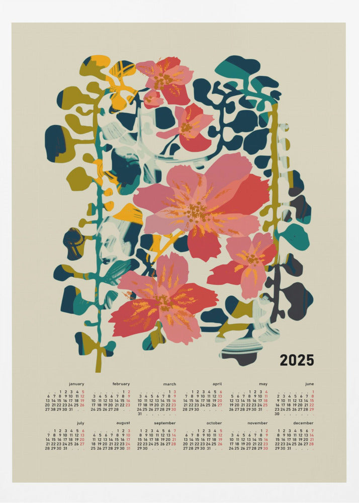 Kalender 2025 bunte Orchidee | Poster