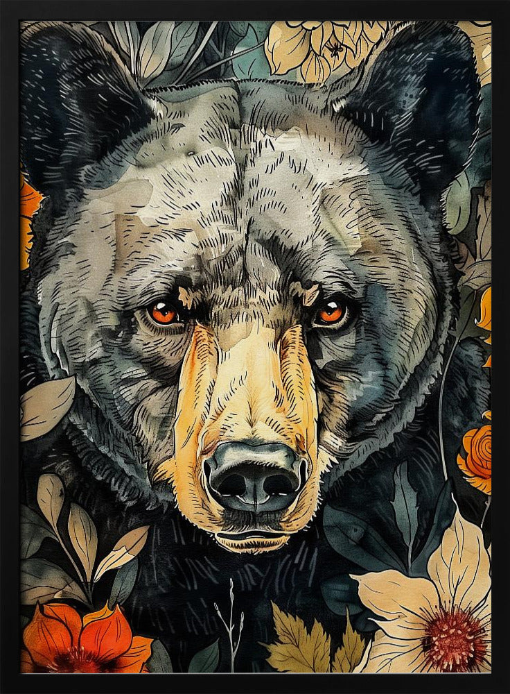 Tierbär Aquarell Tierkunst 9 | Poster