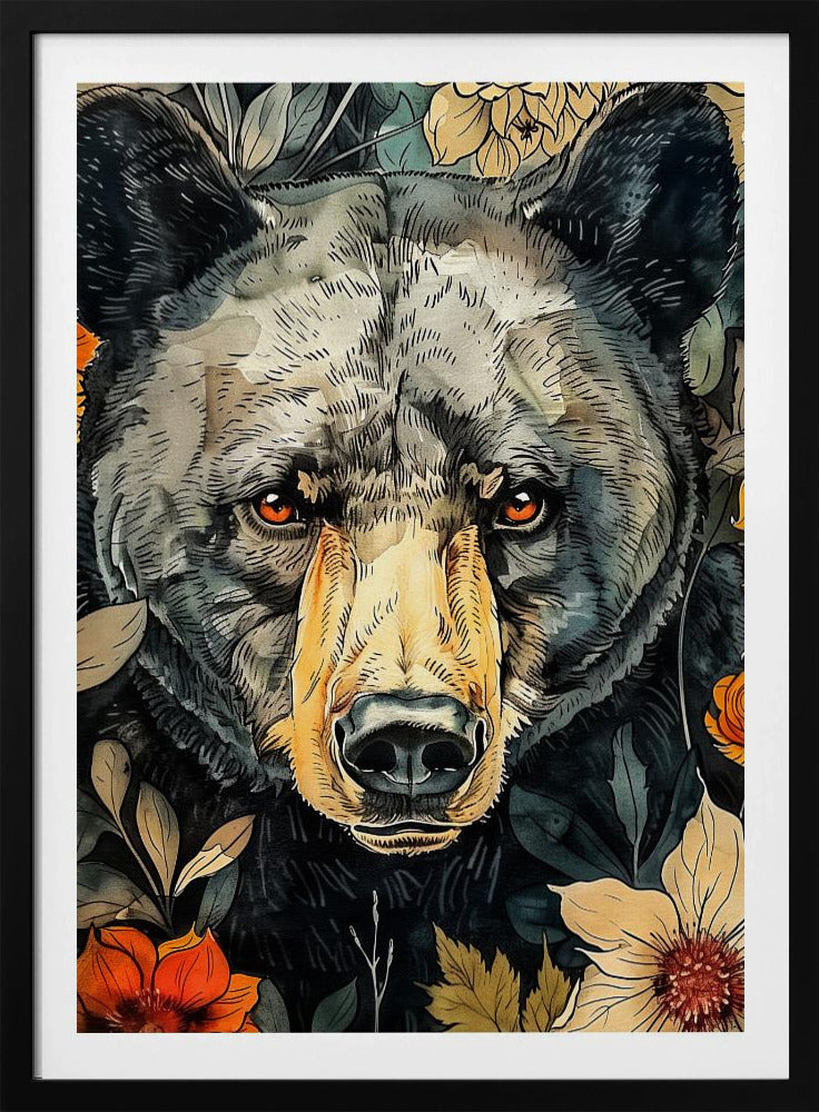 Tierbär Aquarell Tierkunst 9 | Poster