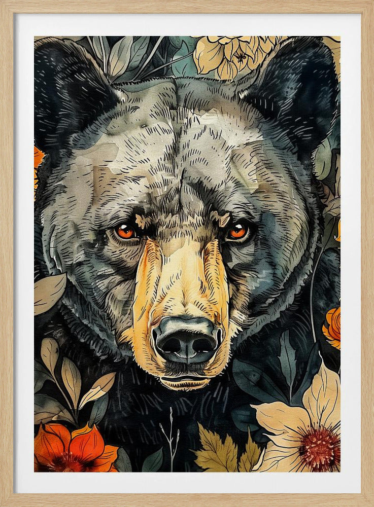 Tierbär Aquarell Tierkunst 9 | Poster