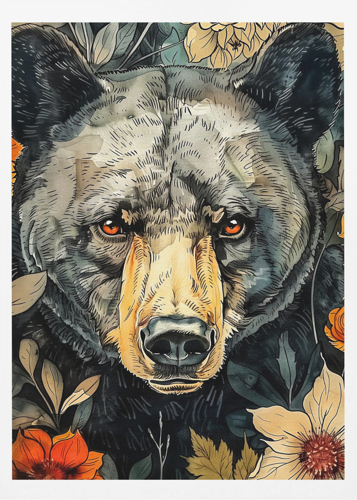 Tierbär Aquarell Tierkunst 9 | Poster