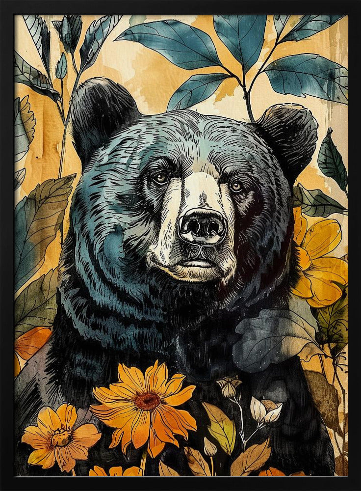 Tierbär Aquarell Tierkunst 7 | Poster