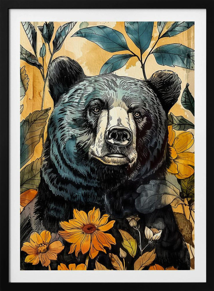 Tierbär Aquarell Tierkunst 7 | Poster