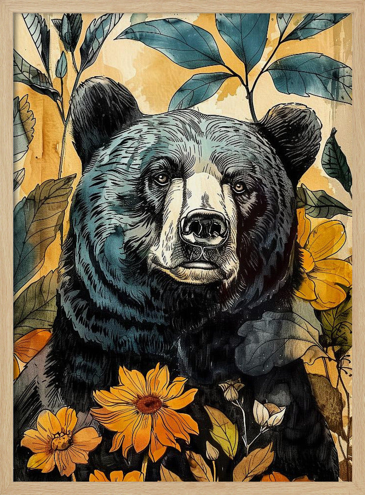 Tierbär Aquarell Tierkunst 7 | Poster