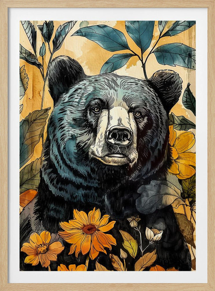 Tierbär Aquarell Tierkunst 7 | Poster