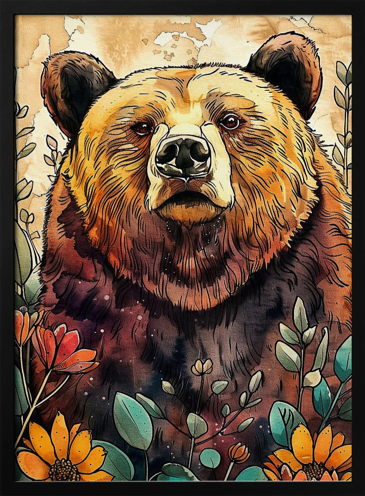 Animal Bear Watercolor Animal Art 5 | Poster