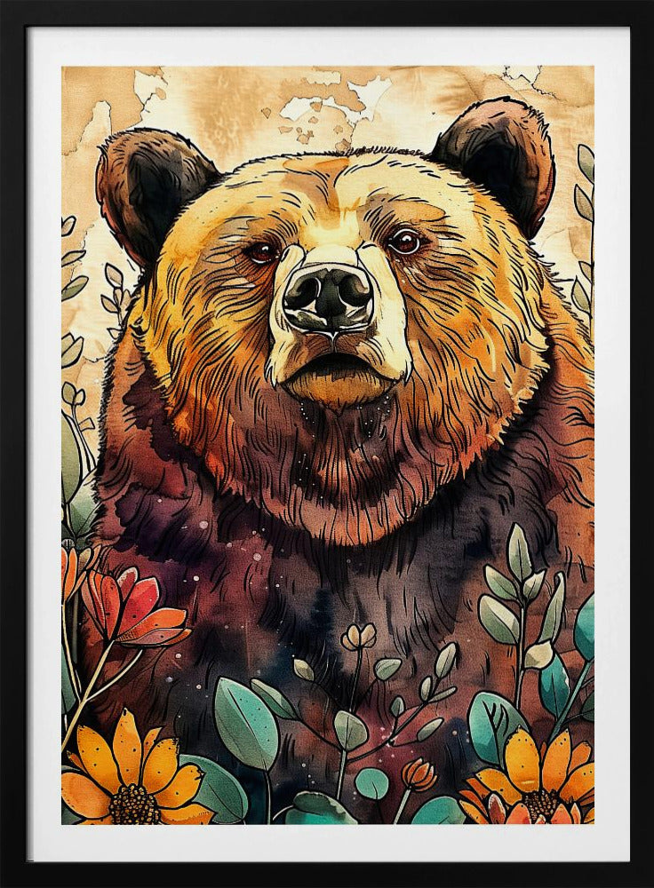 Animal Bear Watercolor Animal Art 5 | Poster